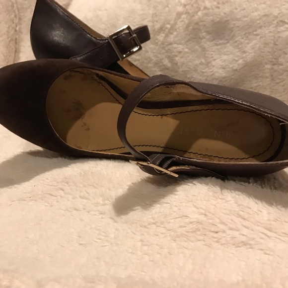 COVER PHOTO COPY - Chocolate brown leather and suede heels - Picture 7 of 7